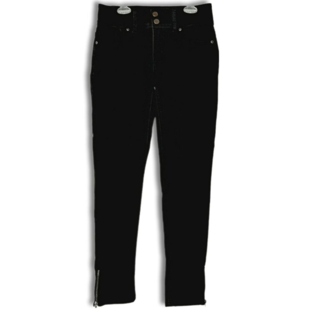 EVERMORE Ankle Zip Black Denim Skinny Leg Jeans Sz 4 - Picture 2 of 15